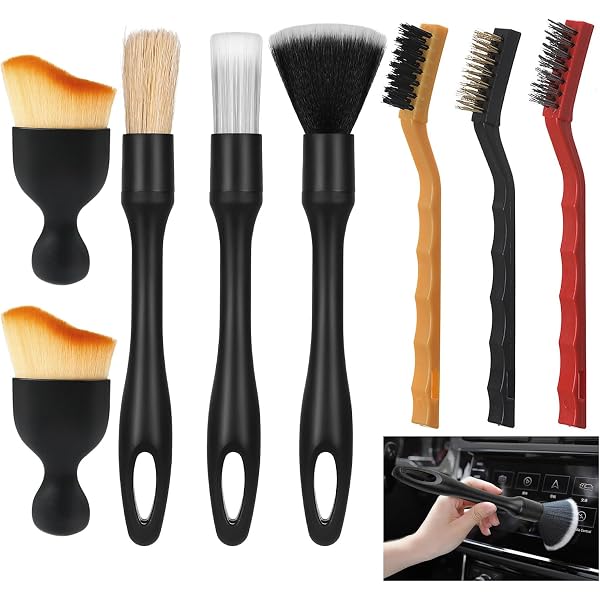 Lot De 2 Brosses Douces Pour Nettoyage Intérieur Voiture - Sans Rayures, Pour Tableau De Bord, Aérations
