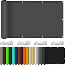 Balkonabdeckung/Sichtschutz, 105x450 Cm – Mit Ösen & Kordel, Aus Strapazierfähigem Material In Taupe, Für Balkon, Terrasse & Gartenzaun