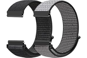 Runostrich Nylon Armband 16mm 18mm 19mm 20mm 22mm 24mm Sport Loop Schnellverschluss Uhrenarmband Aatmungsaktive Verstellbarer Ersatzarmband für Damen Herren
