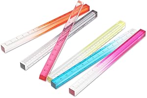 Andibro Righello Dritto Colorato Trasparente, 6 Pz Set Di Righelli Acrilici Cubici Righelli Sfumati Trasparenti Da 15 Cm Strumento Di Misurazione Leggero per Studenti Adulti Aule Scolastiche Ufficio