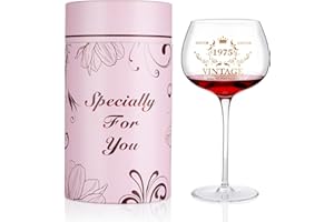 Hejo Calice Vino Personalizzato,Vintage Bicchiere Personalizzato per Regalo 50 Anni Uomo,Calici Vino per 50 Anni Compleanno Donna,Calici Personalizzati per Giorno di Commemorazione,Anniversario,Festa