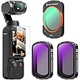 K&F Concept 3 Pack- CPL ND4 and ND8 Filters Compatible with Osmo Pocket 3, Neutral Color Optics, Multi-layer Coatings ND Polarizer Filter Kit