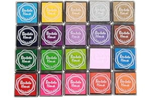 HZTYYIER 20 Couleurs Tampons Encreur, Encre Tampon Enfant, Encre Scrapbooking Encrier Tampon, Encreurs Tampons d'encre à Doigts