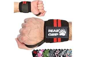 Bear Grip - Fascia di supporto per polsi durante il sollevamento pesi