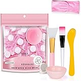 100 pcs Compressed Facial Mask Sheet Beauty DIY Disposable Mask Paper Natural Cotton Skin Care Wrapped Masks Normal Thick，Get