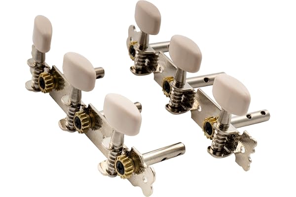 Musiclily 3x3 Style Court Mécaniques pour Guitare Acoustique, Nickel