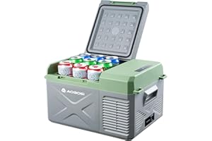 AAOBOSI Glaciere Electrique 10L,Glacière à Compresseur, Glaciere Electrique 12V 220V,-20℃ à 20℃, pour Voiture, Camion, Bateau, Camping-Car et Camping