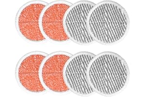 KEEPOW Mop Cleaning Pads Ersatz für Bissell Spinwave 20522 2039A 2124 (4 Orange + 4 Grau)