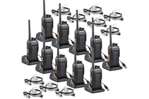 Retevis RT27 Talkie Walkie Longue Portée, Talkie-Walkie Rechargeable, PMR446 sans Licence, Professionnel Radios et Oreillette pour Service de Sécurité, Distributeur, Grossiste (10 pcs)