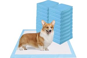 GOPLUS Lot de 100 Tapis Éducateurs pour Chien Chiot 60 x 60 CM, Tapis Hygiénique Absorbant Inférieure Imperméable, Anti-Fuite, Séchage Rapide
