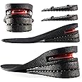 Height Increasing Insole 3-Layer Air Cushion Heel Insert Lift Shoes Insole for Men and Women Invisible Elevator Adjustable Breathable Insoles (Full Pad (3-8 UK))
