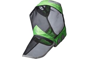 Harrison Howard CareMaster Pro Luminous Pferde Fliegenmaske UV-Schutz ohne Ohren mit Nasenschutz Smaragd Grün Warmblut (L)