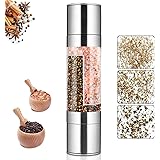 Macina Sale Pepe 2 in 1, Macina Pepe in Acciaio Inox, con Anima in Ceramica Regolabile Macinapepe, Perfetta Conservazione di 