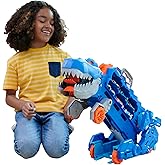 Hot Wheels Şehri Ultimate T-Rex Tır, T-Rex'e D&ouml;n&uuml;ş&uuml;r, Yarış Pisti İ&ccedil;erir, Işıklı ve Sesli, 20+ 1:64 &Ouml;l&ccedil;ekli Araba i&ccedil;in Depola
