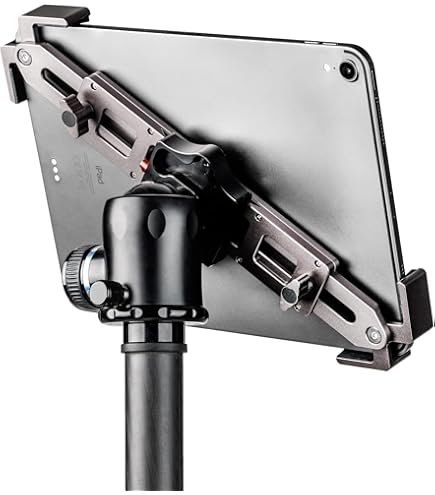ThtRht Tablet-Ständer, Klemme, Clip, Halterung, Ersatz mit 17 mm Kugelgelenk-Buchse für iPad Pro Air Mini Galaxy Tab 7-12,9 Zoll Schwanenhals-Unterstützung, Schreibtischständer, Schlaucharm, 2 Stück