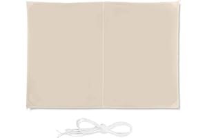 ‎RELAXDAYS Relaxdays Sonnensegel rechteckig, wasserabweisend, UV-beständig, mit Spannseilen, Terrasse, Balkon, BxT: 2 x 3 m, beige