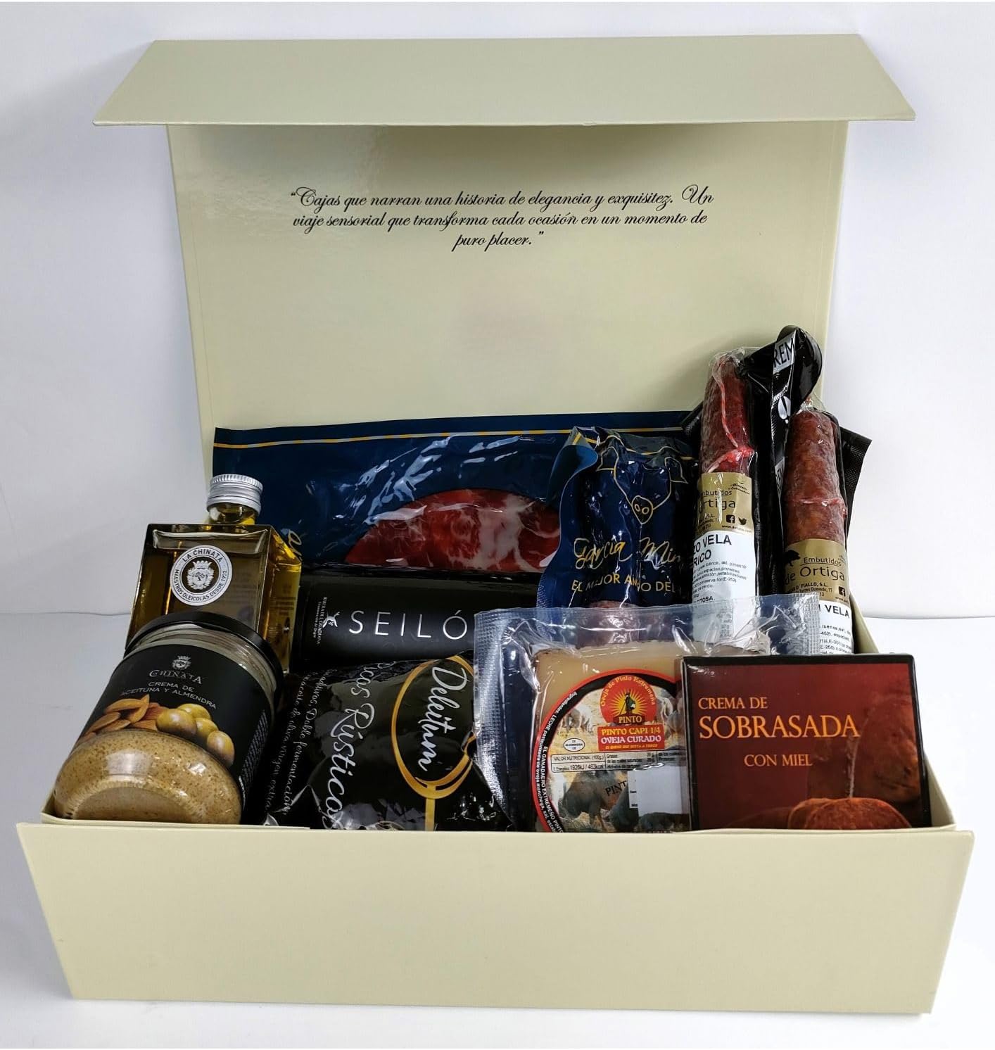 DON GOURMET, Cesta Gourmet para Regalar, Personalizable, Queso curado, jamón ibérico, chorizo ibérico, lote embutidos ibéricos, aceite de oliva, pack ibéricos, Regalo Día de la Madre. (CESTA 6)