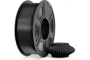 ‎TECBEARS TECBEARS PLA+ Filament 1,75 mm, filament PLA Plus do druku 3D, o wysokiej wytrzymałości i precyzji, równo nawinięty, dokładność wymiarowa +/- 0,02 mm, czarny, 1 kg