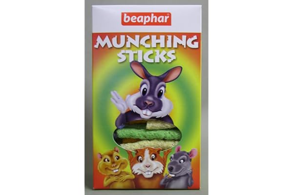 Beaphar – Knabbel Sticks, bâtonnets à grignoter pour Lapin et Rongeur – Complément Alimentaire/friandise – Répond aux Besoins des rongeurs – Facile à digérer – Ingrédients extrudés – 150 g