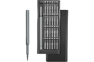 luoshaPUCY Tournevis de Precision, 25 en 1 Tournevis Kit de Précision Outillage Mécanique avec Douilles Jeu de Tournevis de Précision Professionnels pour Console de Jeu,Montre,Tablette,PC,Lunettes