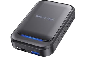 TIMEKNOW Adaptador Carplay Inalámbrico con GPS, Wireless Carplay Adapter 3 en 1 CarPlay&Android Auto,Android 11 con Google Play,Netflix,Youtube,Ai Box para Coches de Fábrica con CarPlay por Cable