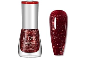 SONGQEE Rot Glitzer Nagellack, Weinroter Schnelltrocknender Nagellack, Nagellack mit cremigem Finish, Langanhaltender Chip Resistant & Nagellack für DIY Nail Art Maniküre zu Hause 8ML (11)