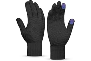 joyliveCY Women's Winter Gloves Warm Touchscreen Gloves for Women Men Knit Elastic Cuff Thermal Lining Wool Gloves for Cold Weather