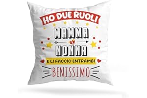 ÏMPRÜM Idea Regalo Festa Della Mamma,Cuscino Con Imbottitura 40x40, Idee regali Compleanno Originali,Regalo Cuscino Per La Mamma Nonna, Festa Della Mamma Idee Regalo Per La Casa, Un Regalo Originale