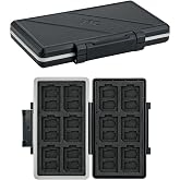 JJC Memory Card Case with 36 Slots, Water Resistant, Shockproof, for 24 Micro SD Cards, SDXC SDHC TF and 12 SD SDXC SDHC Card
