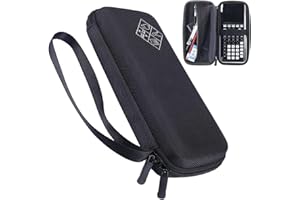 XBERSTAR Schutzhülle für Texas Instruments TI-84 TI-83 Plus CE Grafikrechner und mehr – Harte Eva-Reise-Tragetasche, stoßfeste Aufbewahrungstasche (schwarzer Reißverschluss)