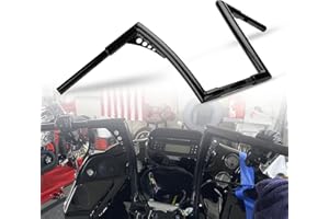 LKV 10inch Rise Ape Hangers Handlebar,1-1/4" Diameter Motorcycle Bar Gloss Black Compatible with Harley Sportster XL 1200 883 Dyna Softail Touring Road Glide Road King Models