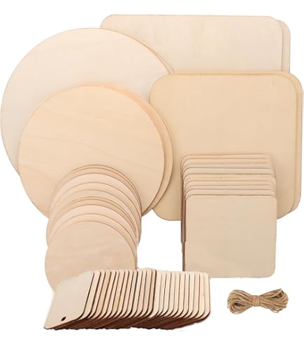 20 Mini Rettangoli In Legno MDF - 5x10 Cm, Per Artigianato, Pittura, Incisione Laser, Fai Da Te - Foto 10