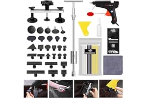PDR TOOLS Werkzeugset zur Lackfreien Dellenreparatur,Gleithammer Dent Abzieher mit Brückenzieher,Entfernen Sie 99% der Autodellen für Fahrzeug Dellen Reparatur und Hagel Schäden Entferne