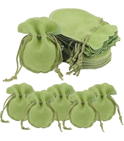 PATIKIL Borsa per Gioielli, 20pz 3 x 3 Pollici Pochette in Velluto Morbido con Bottone a Pressione per Ring Collane Braccialetti Orecchini Orologi, Grigio