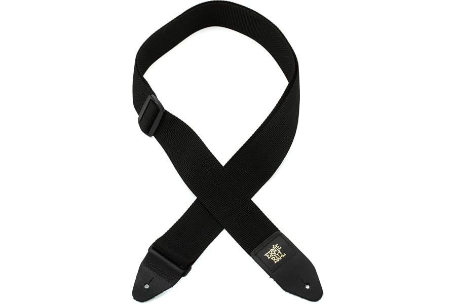 Ernie Ball - Correa para guitarra, polipropileno, color negro