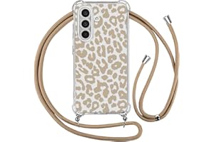 Ciciber Ttusy Handykette Hülle für Samsung Galaxy A56 5G mit Band, Durchsichtig Muster Leopard Case Weiches Silikon Schutzhülle mit Kordel zum Umhängen Necklace HandyHülle für Samsung A56, 06