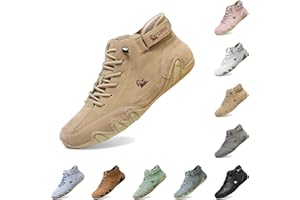 Lvnsdknerse BarfußSchuhe Herren Damen - Leder Hoch Alpaca Barfuss Schuhe Cowboystiefel Italienische Wandern Wasserdicht Sneaker Barefoot Shoes Bootsschuhe Zehenschuhe Unisex 38-50EU