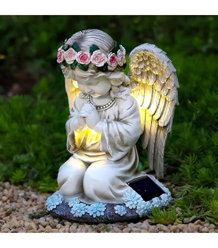 Lampada Solare Angelo Da Giardino - LED RGB Cambio Colore | Decorazione Esterna - Foto 14