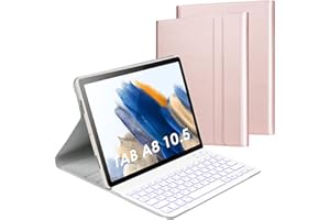 Olycism Podświetlana klawiatura etui kompatybilne z Samsung Galaxy Tab A8 10,5 cala SM-X200 / SM-X205, etui ochronne z Bluetooth, zdejmowana klawiatura QWERTZ