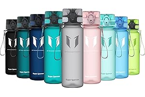 ‎SUPER SPARROW Sportowa butelka wody Super Sparrow - 350 ml / 500 ml / 750 ml / 1l / 1,5 l - Nietoksyczny bez BPA i ekologiczny plastik Tritan Co-poliester - do biegania, siłowni, jogi, na zewnątrz i na kemping