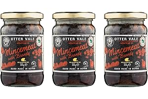 Otter Vale - Mincemeat with Brandy, made with butter and a healthy splash of brandy, hand-made in Devon, gluten-free, 300g glass jar x 3