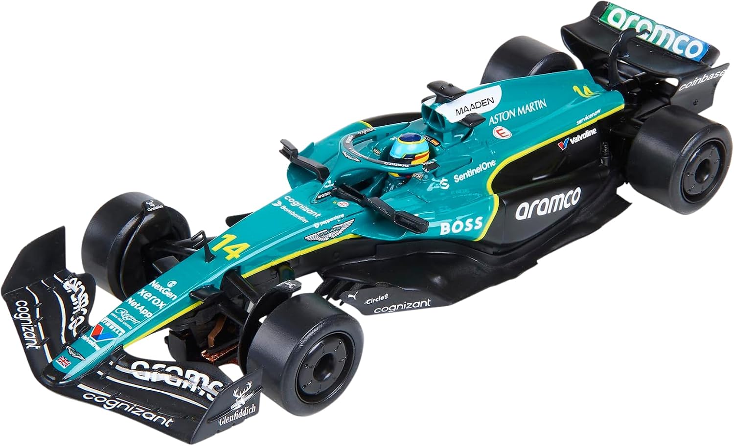 SCALEXTRIC - Vehículo de Carreras Original - Coche Slot - Escala 1:32 (Aston Martin Formula 1 - Alonso '25)