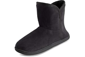 Polar Womens Memory Foam Zipper Faux Fur Covered Rubber Sole Indoor Outdoor Cosy Luxury Boot Slippers