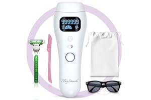 SlkySmooth IPL Hair Removal Device 999,999 Flashes | Laser Hair Remover for Women Men | Permanent Facial Upper Lip Bikini Line Legs Face Body Lazer System Kit