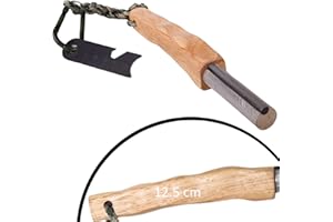 Yvrus Pierre a feu - Allume feu - kit de Survie Catastrophe - Gadget Insolite utile - Cadeau Homme - Bear Grylls ou Mike Horn - Accessoire randonnée Camping - Briquet gaz Allumette Naturel