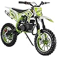 Kids dirt bike - 50cc Dirt Bikes Gas Mini Bike Kids Motorcycle, Upgrade Pit Bike Mini Motorcycle for kids, Off Road Tires, Front Rear Disc Brakes, Pull Start, Pocket Bike Gift for Child Teens