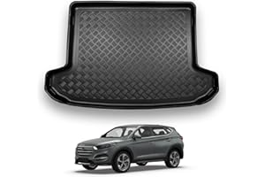 NOMAD Hyundai Tucson (2015-2021) Boot Liner [Upper Boot Position] Tailored Fit Car Floor Mat Protector Non Slip Waterproof Raised Edges Compatible Custom Fit Accessory Black Dog & Pet Friendly