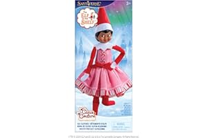The Elf on The Shelf® Claus Couture® Pink Peppermint | Glitzerndes Tüllkleid & Pfefferminzstreifen-Oberteil | Scout Elf Outfit