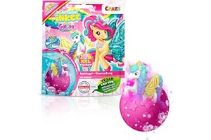 INKEE Surprise XXL Badbomb Galupy Rainbow Unicorn – Badbomber för Barn med Överraskning, Badboll 180g med Enhörningleksak – Vanilj Cake Pops-Doft och Jojobaolja – 1-pack