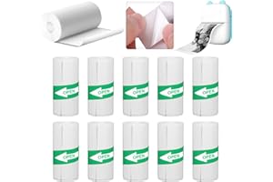 GAROMIA Rouleau de Papier Autocollant, 10 Rouleaux Thermique 57 x 25MM Rouleaux de Papier d'impression Papier Thermique Rouleaux de Papier Thermique Autocollant pour Mini Imprimante